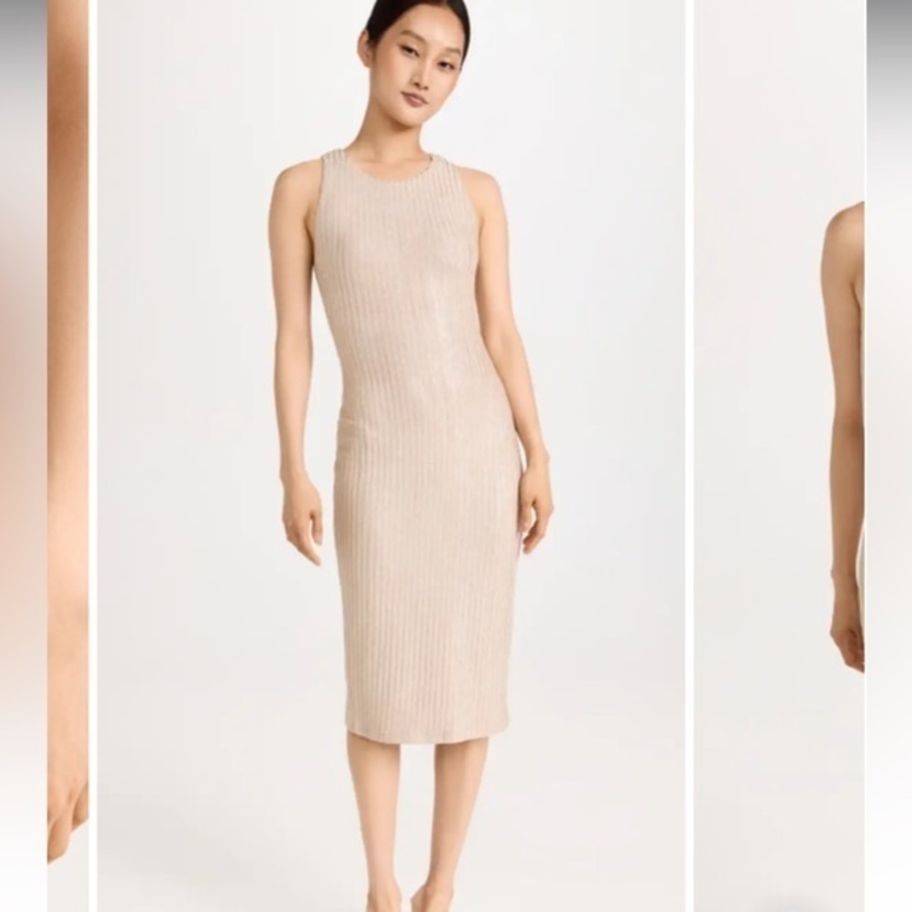 Chrysanthemum bodycon tan dress - small - anthropologie brand new with tags